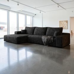 NEW! Black corduroy Sofa, we accept cash, Zelle, debit/credit and financing, FREE DELIVERY 🚚