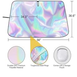 Car Windshield Sunshade SUV sedan - Folding Front Window Sun Shade Cover with Storage Bag
