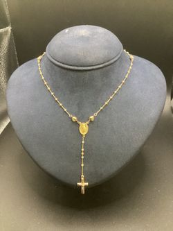 Gold Rosary Necklace