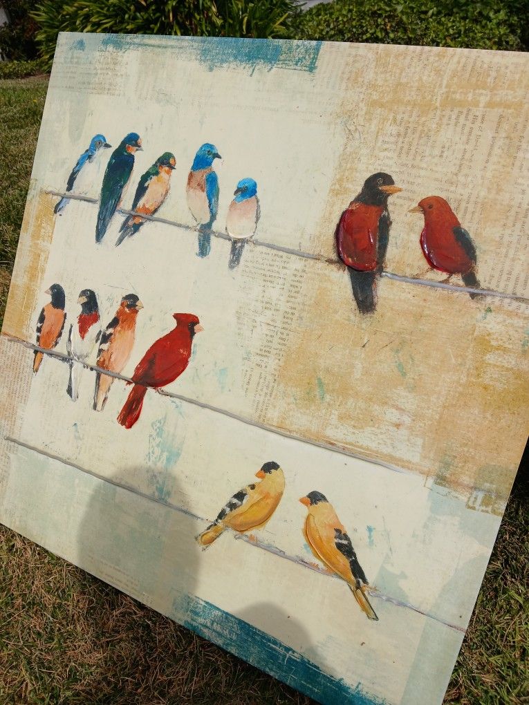 Beautiful Bird Art Frame Large$25