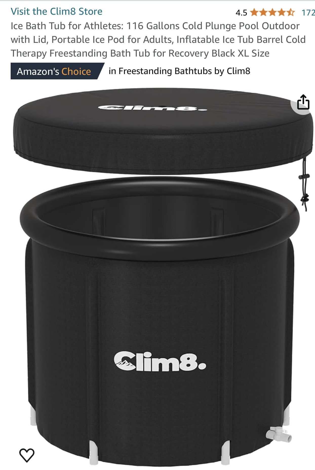 Ice Bath Tub 116 gallons