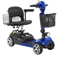 New -Ecomobi 20-45 Miles 4 Wheels Mobility Scooter for Adults/Seniors, 350W Powered & 8/9″ tire Electric Wheelchair Device w/Removeable Battery, 2*Bas