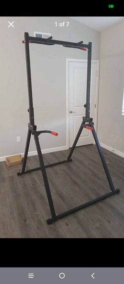 Foldable Triangular Pull Up Bar Dip Station Home Gym Stand 440lb Capacity