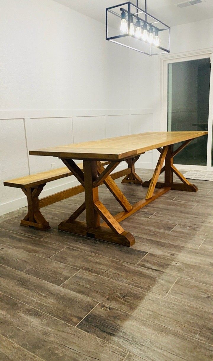 Custom Made Farmhouse Style Dining Tables.