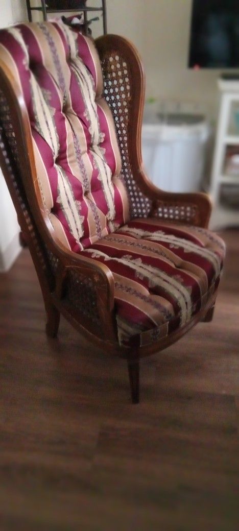 RATTAN WINGBACK CHAIR