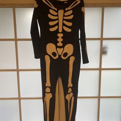 Halloween Costume Skeleton Spooky - Women’s XL with Gloves 