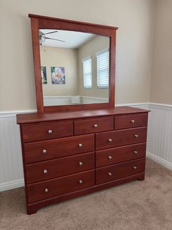 Dresser with mirror