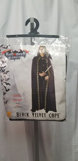 Black velvet cape one size
