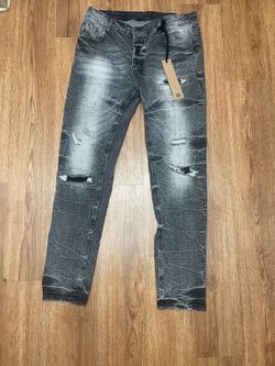 KSUBI SIZE 34 GREY AND BLACK JEANS