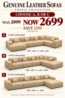 Genuine Leather Sectional Sofa Sale！！！