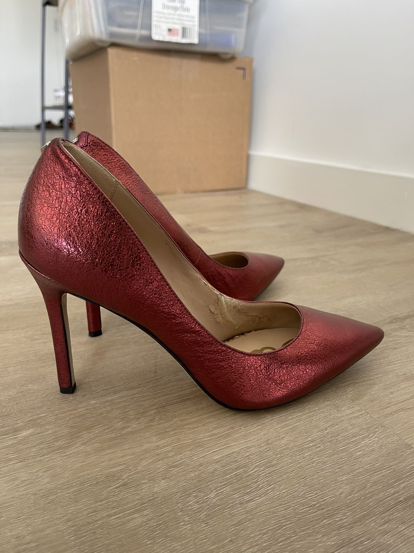 Sam Edelman Red Metallic Heels 👠 sz 10