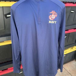 New Men’s XL Under Armour Navy  1/4 Zip Pullover Jacket Blue