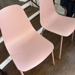 MCM Pink Vinyl Chairs