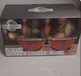 Rolling Whiskey Glasses. Brand New