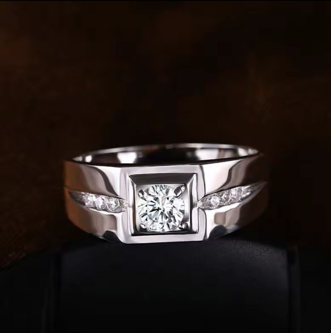 New fashion male ring 925 Sterling silver Engagement & Wedding Size 11