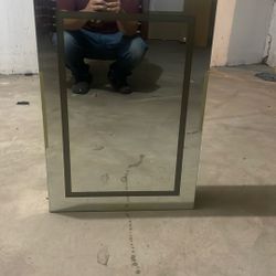 Bathroom Mirror With Led And Compartment 