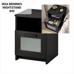 IKEA BRIMNES Nightstand Black