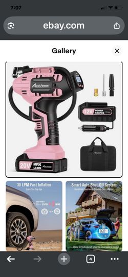 Brand New 20V Cordless Portable Air Compressor W/Digital Pressure Gauge,Rechargeable Battery