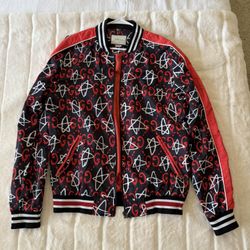 Men’s Blue Ghost Star Duchesse Bomber Jacket