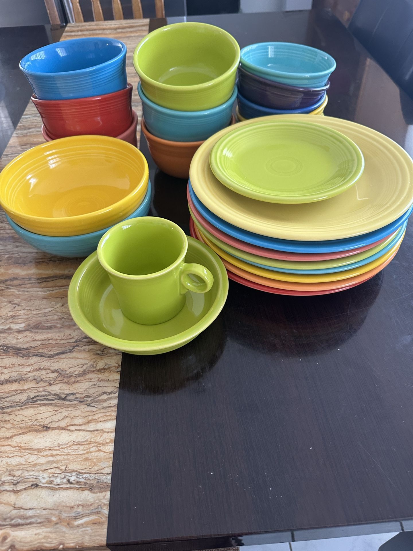 24 Pieces Of HLC Fiesta Ware
