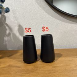 Black Small Vases Home Decor ($5 Each) 