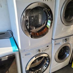 Frigidaire Front Load Washer And Stackable Electric 220volt Dryer Set 