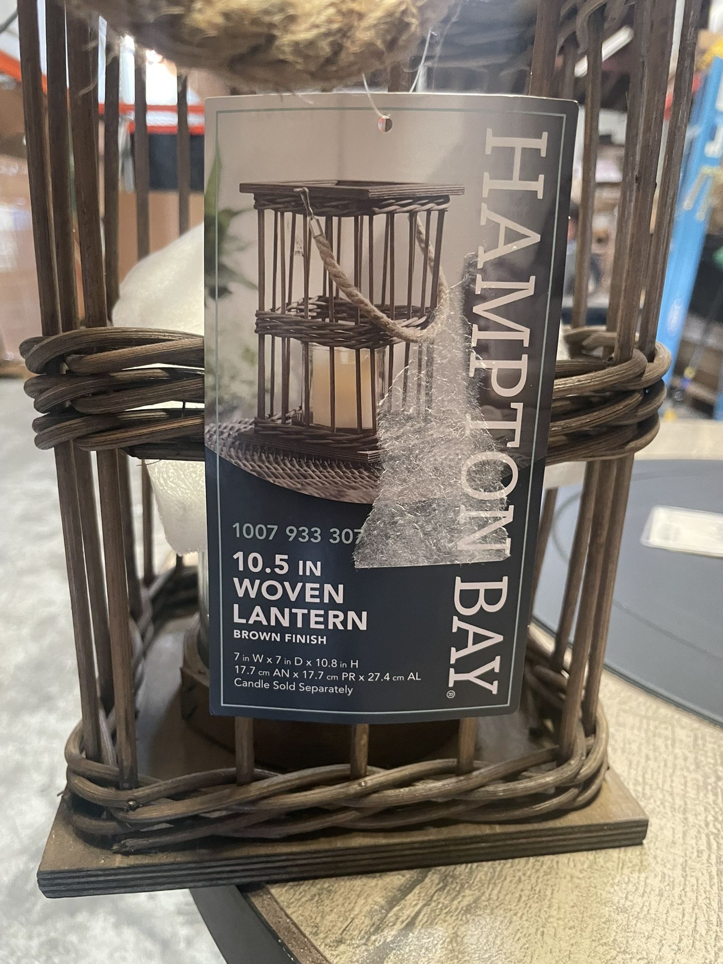 Hampton Bay 10.5” Woven Lantern
