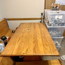 Bench Dining Table Solid Wood With Storage