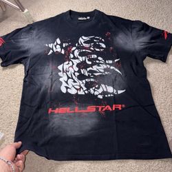 Hellstar Graphic T Shirt Black/Red Size Large 