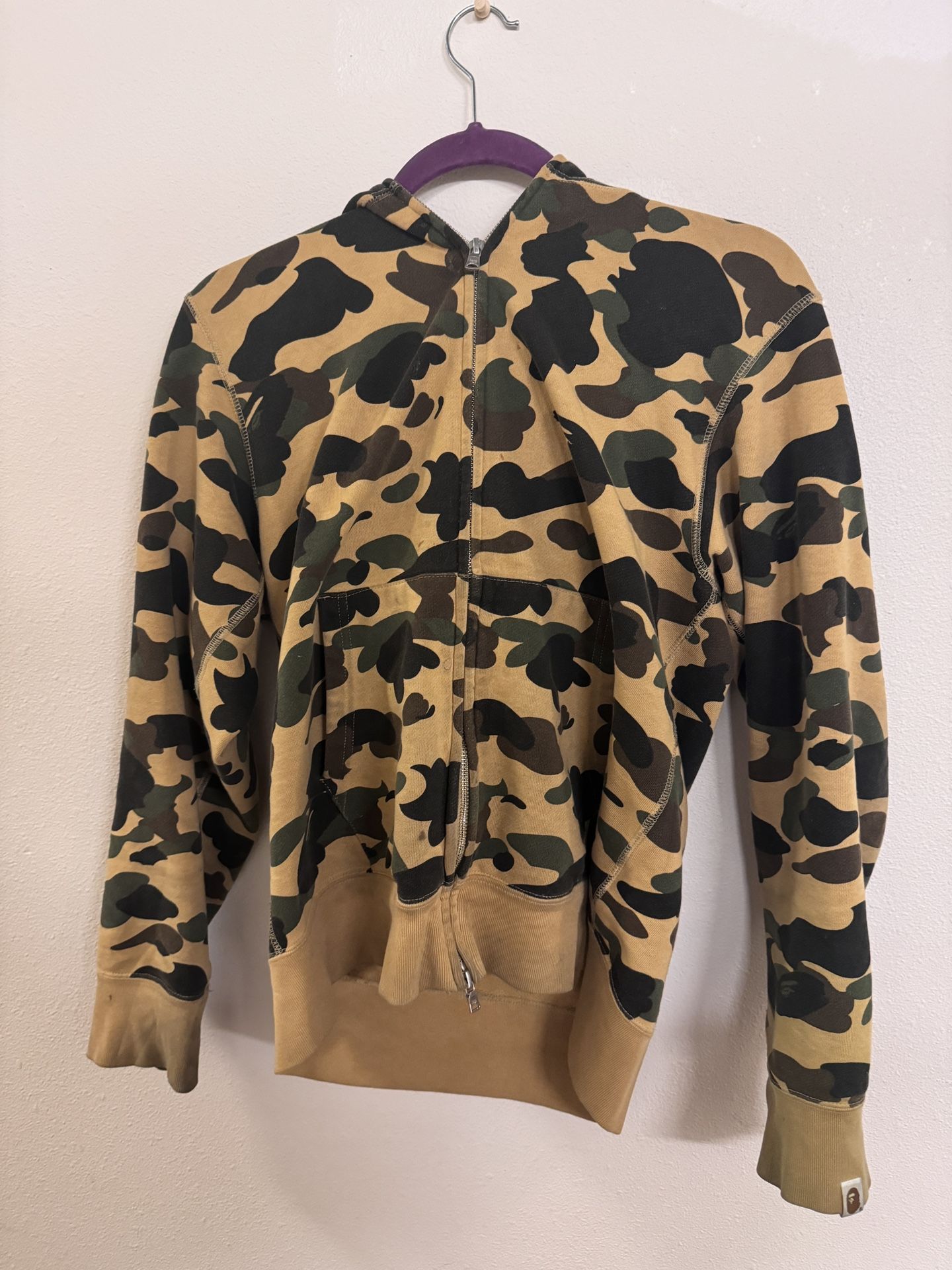 Bape yellow first edition camo jacket