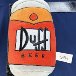 Duff Beer Can Plush Pillow Simpsons Universal Studios Exclusive