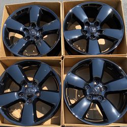 20” Dodge Ram Factory Wheels Rims Gloss Black New 1500