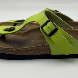 Birkenstock Gizeh Womens 37 US Lime Green Thong Sandals