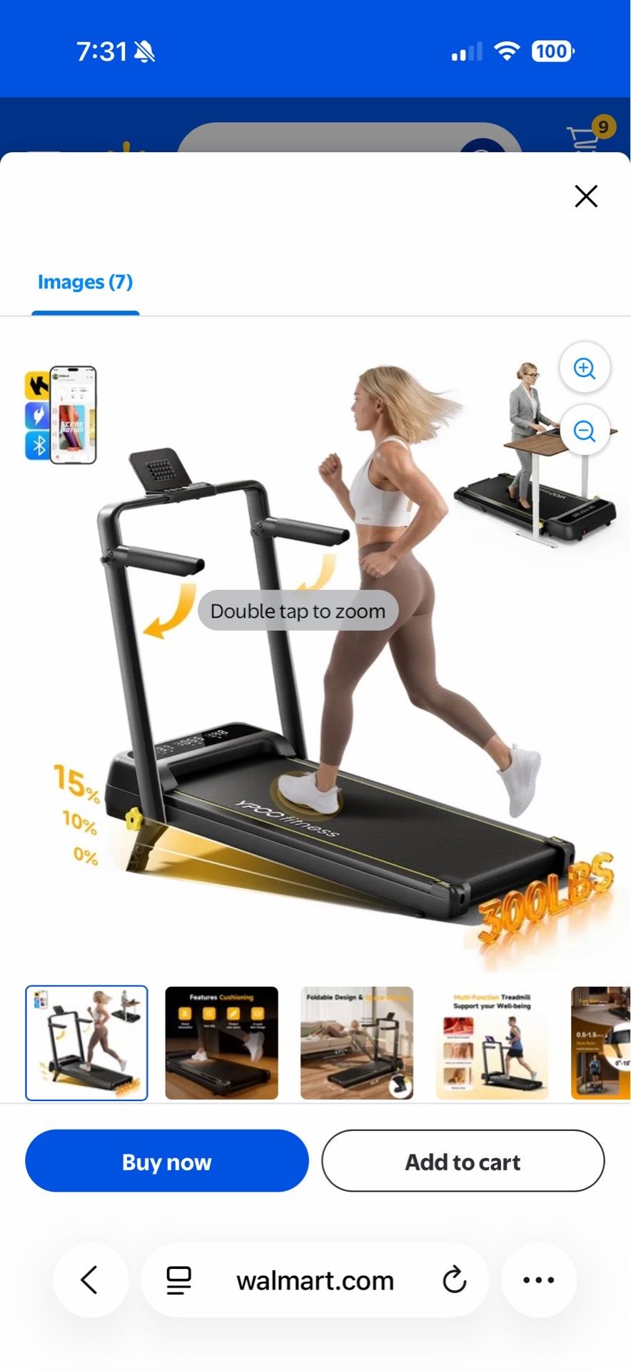 Brand new Walking Pad with Incline & Handle, Foldable Treadmill for Home