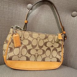 Coach Wristlet  Mini Color Khaki 