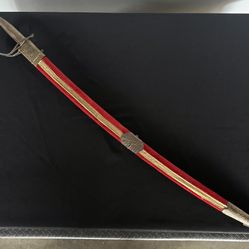 Original Vintage Persian Sword - Red Velvet Sheath - 29" - Made In India 