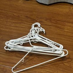 20 White Clothes Hangers 