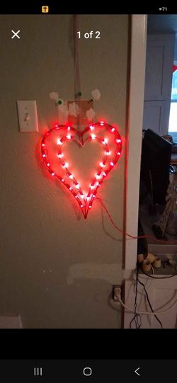 Heart shaped light up decoration