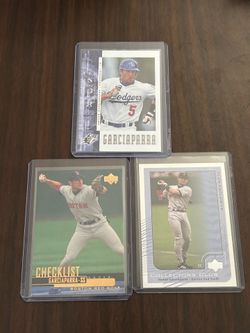 Boston Red Sox & Dodgers Nomar Garciaparra  (3) card lot