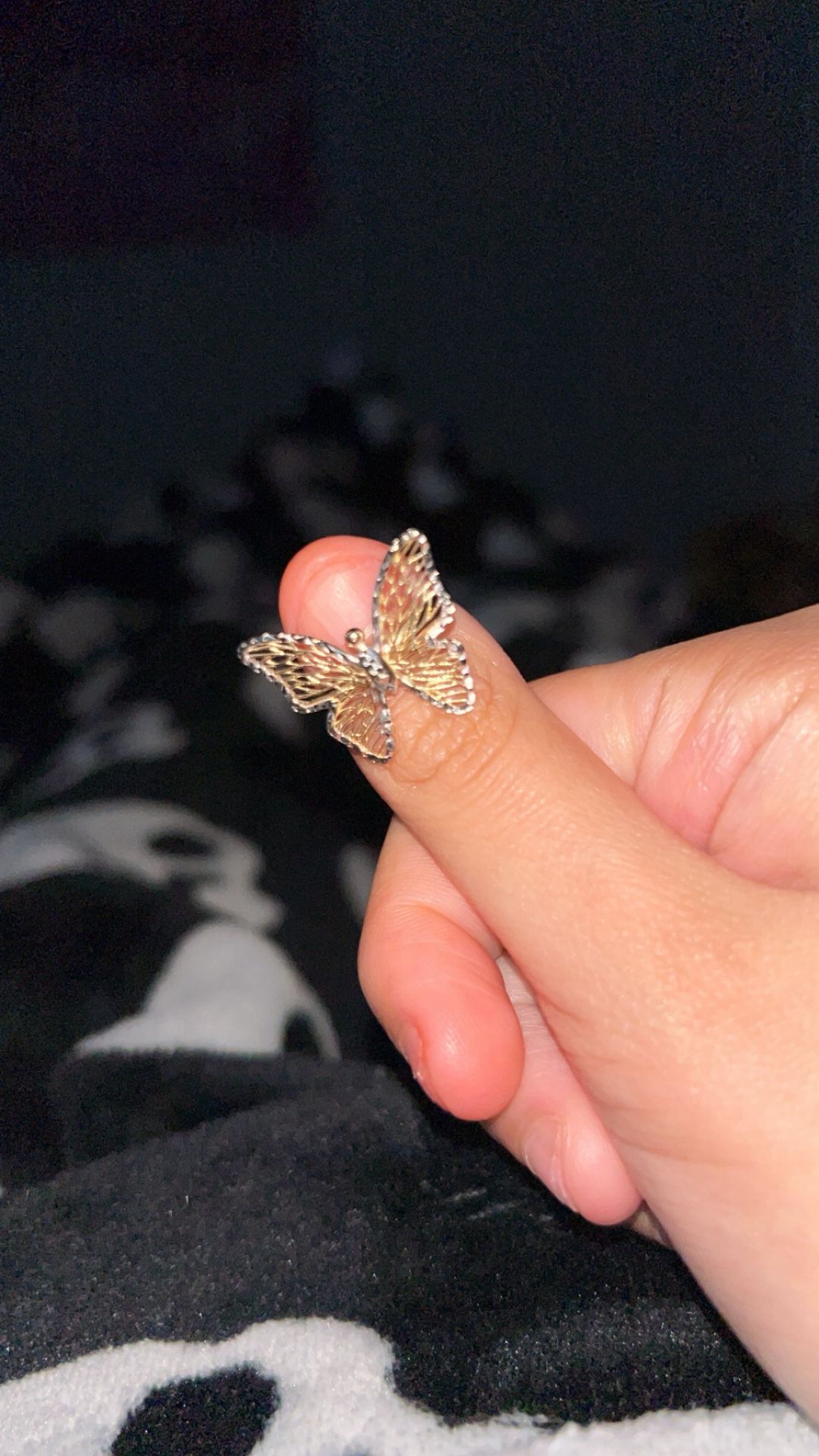 real gold butterfly ring 14k
