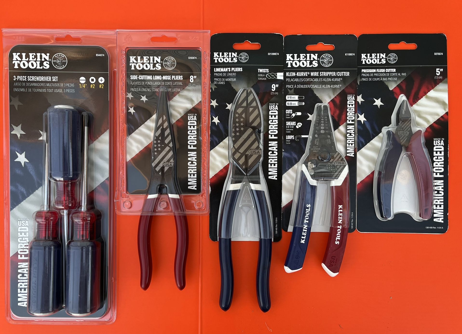 Klein Tools American Forged Limited Edition 5 Piece Tool Set