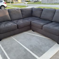 Grey L Shape Sectional Free Delivery 