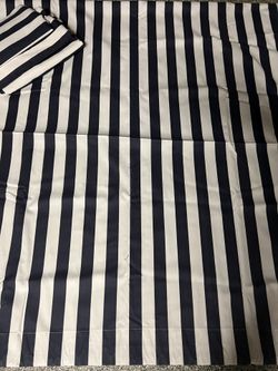 Blue And White Striped Curtains (Set Of 4 Panels)