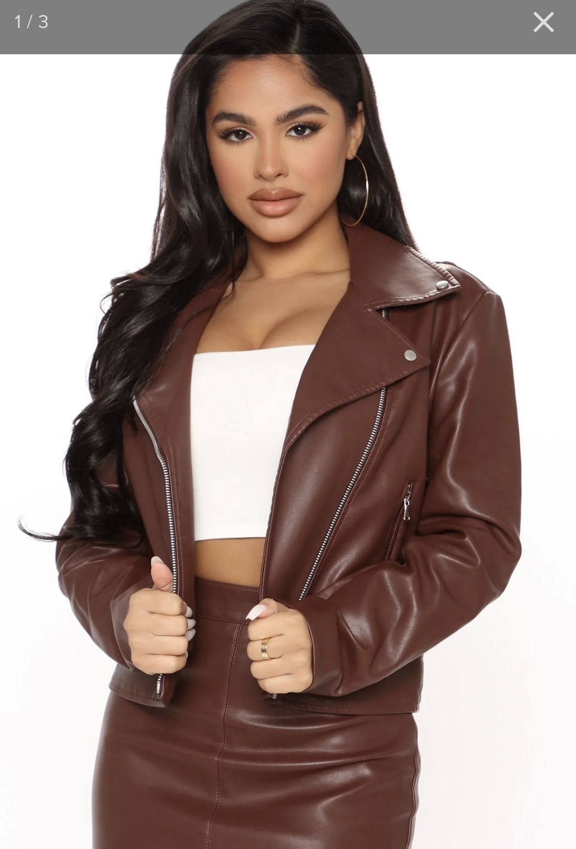 Fashion Nova Faux Leather Jacket