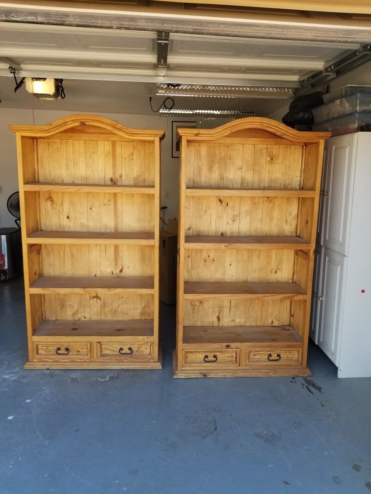 Rustic furniture Mexican bookshelves