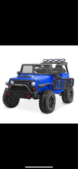 Kidzone 12V Kids Ride-On Truck – Blue + Charger