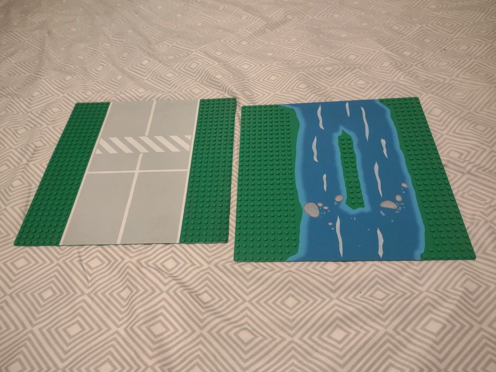 Vintage Lego Baseplates Street And Stream