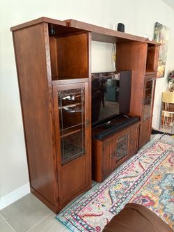 Wood Entertainment Center Wall Unit