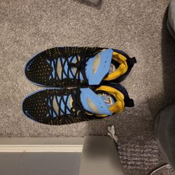 Nike Lebron XVIII 18 Retro Lakers Heritage Black Blue Shoes CQ9283-006 Mens Size 9.5