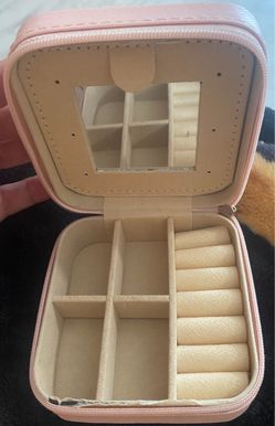 Small Pink Travel Jewelry Box
